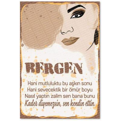 Bergen Ahsap Poster, Retro Duvar Resmi 11259