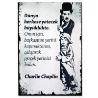 Charli Chaplin Nostalji Ahsap Poster | Holzposter