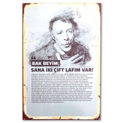 Münir Özkul Nostalji Ahsap Poster, duvar resmi, Holzposter