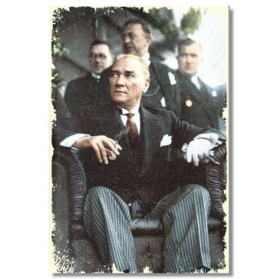 Atatürk Resmi Portre Ahsap Poster -1264