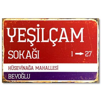 Yesilcam Sokagi Ahsap Poster Holz 10953
