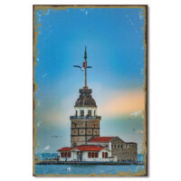Ahsap Poster Holzposter Kiz Kulesi Istanbul