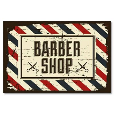 Barber Shop Holzposter