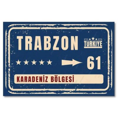 Trabzon Duvar Resmi Ahsap Poster Holzposter