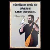 Holzposter Ahsap Duvar Resmi – Ahmet Kaya “Yüregimde Kesik Bir Güvercin”