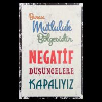 Holzposter Ahşap Duvar Resmi – “Burası Mutluluk Bölgesidir”